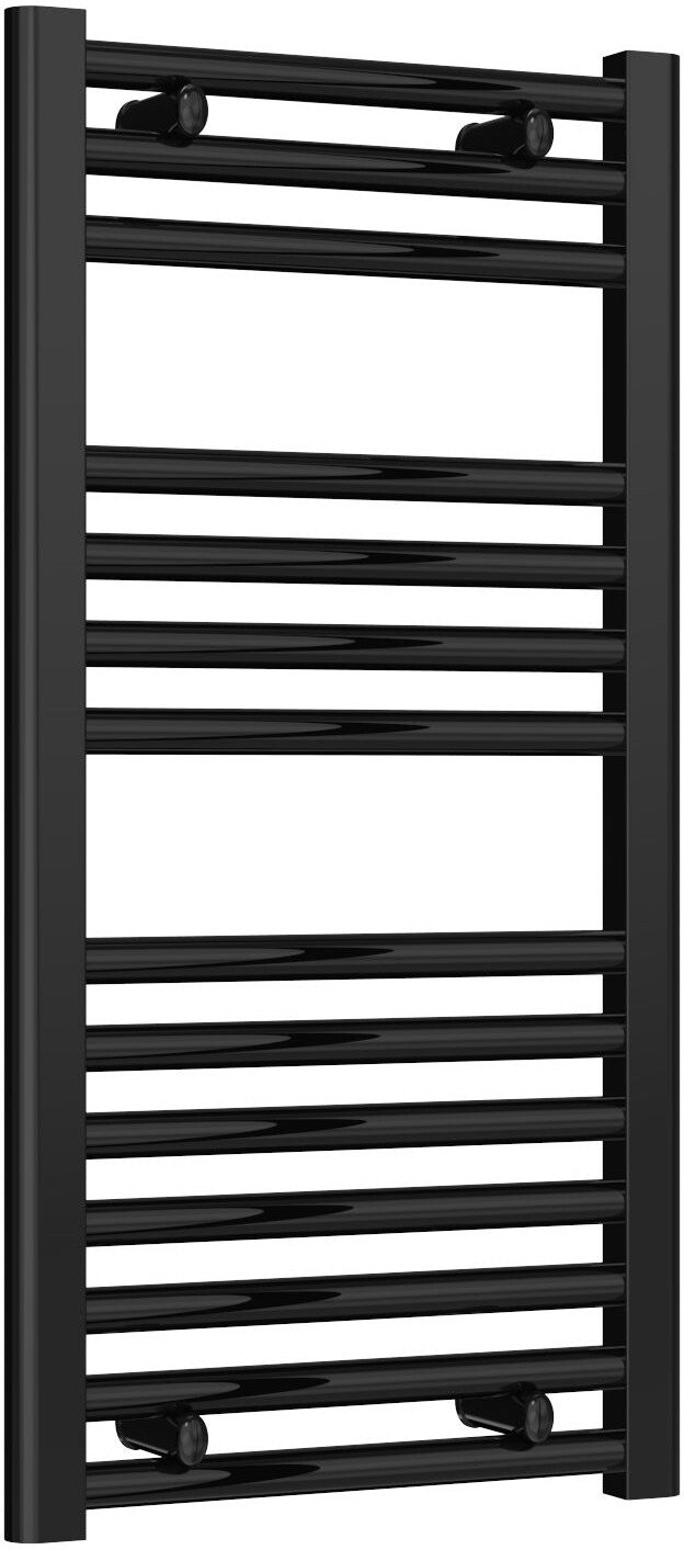 black heated towel rail