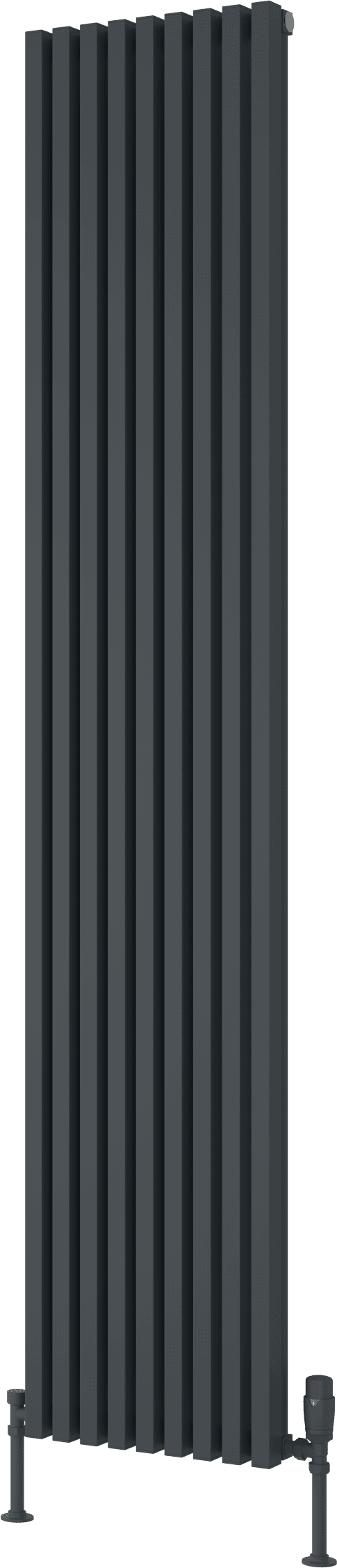 Alba Radiators Reina Albano A-ABN18034A Anthracite Vertical Radiator 350mm x 1800mm ...