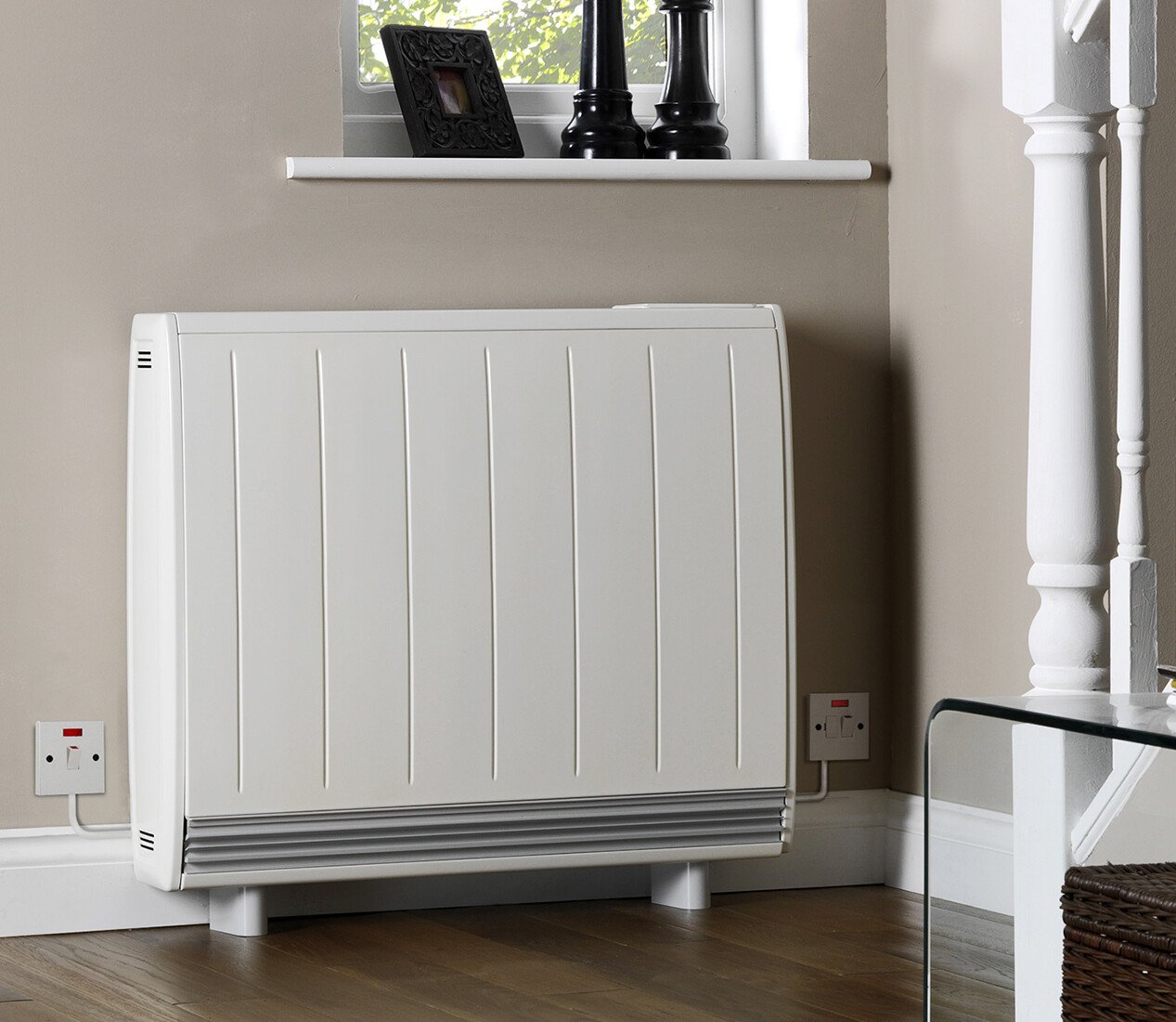 storage heater with fan