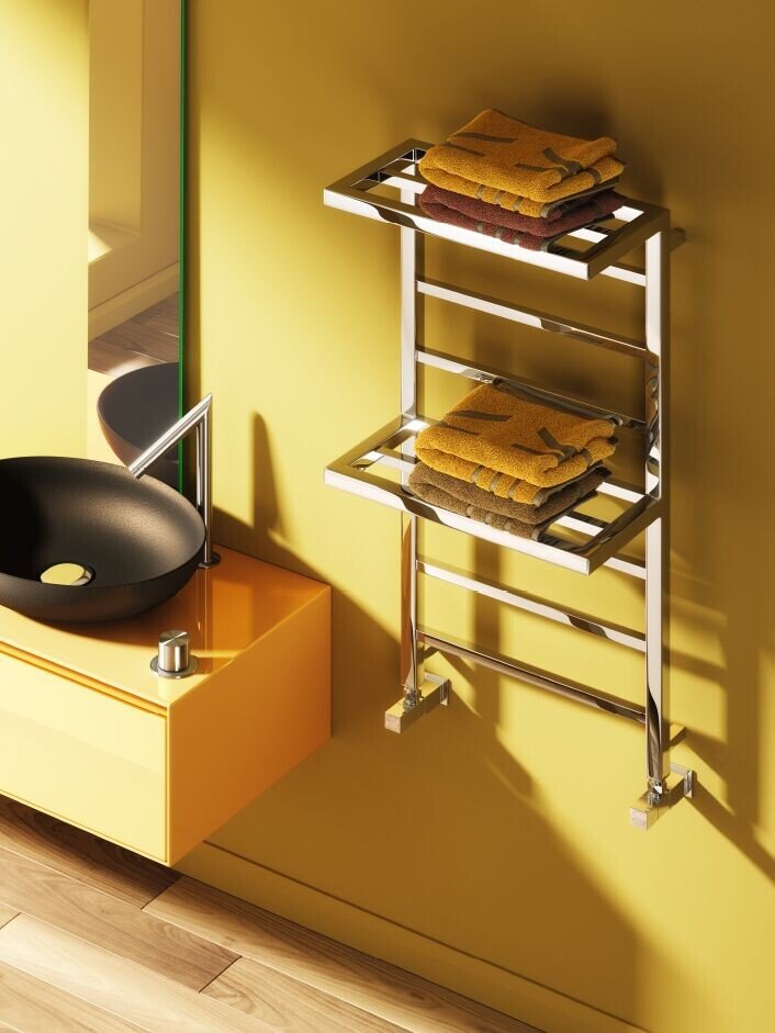 towel rail with shelf