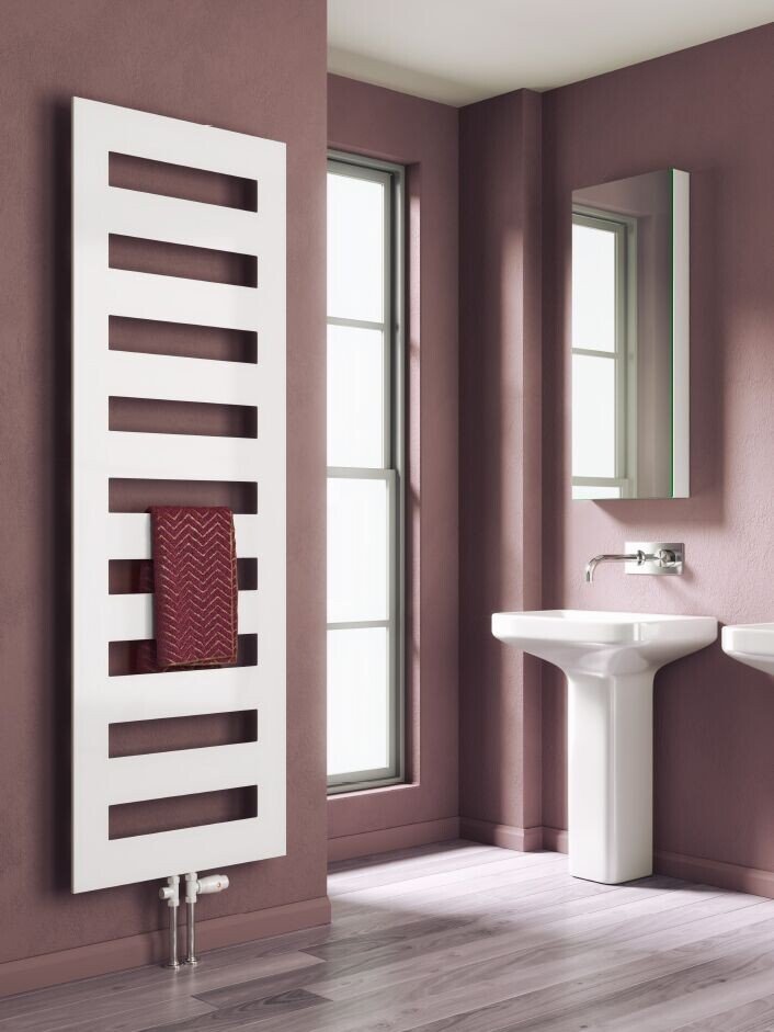 white towel radiator